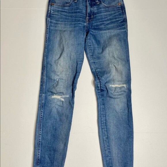Madewell 9”‎ High Rise Skinny Jeans Rip and Repair - Picture 6 of 10